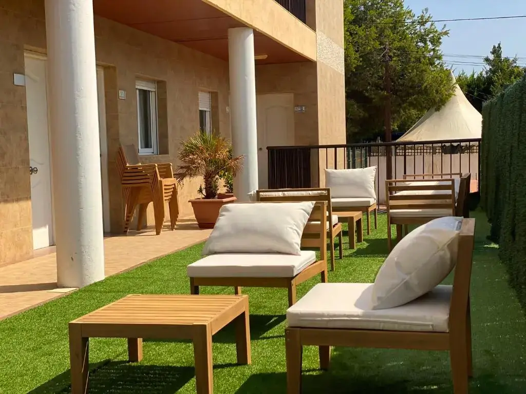 Terraza estilo mediterráneo en Playa Terreros